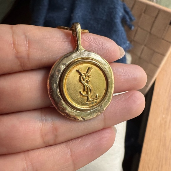Vintage Yves Saint Laurent Gold Medallion Necklace - Picture 3 of 4